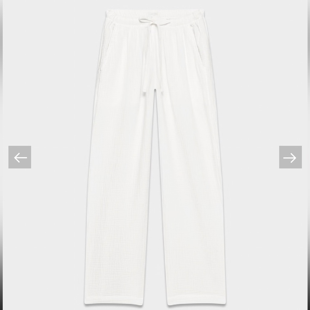 Aritzia White Linen Pants